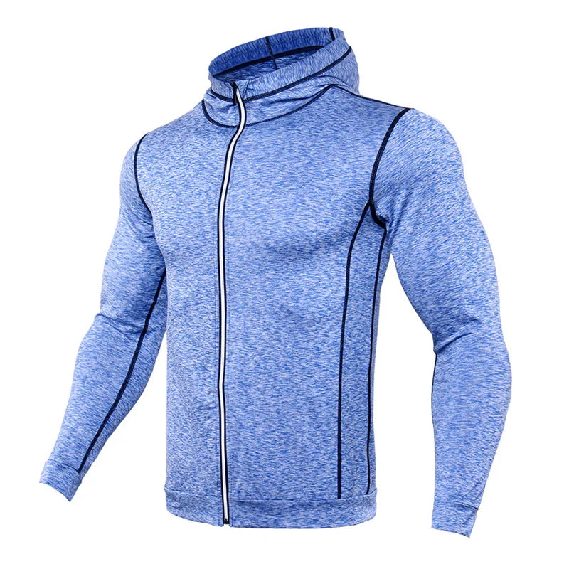 Mens Running Jackets Fitness Sports Coat Hooded