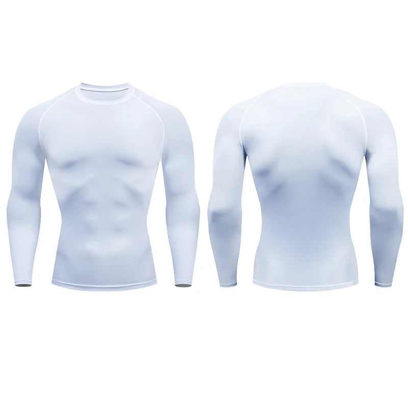Men Compression Running T-shirt Fitness Tight Long