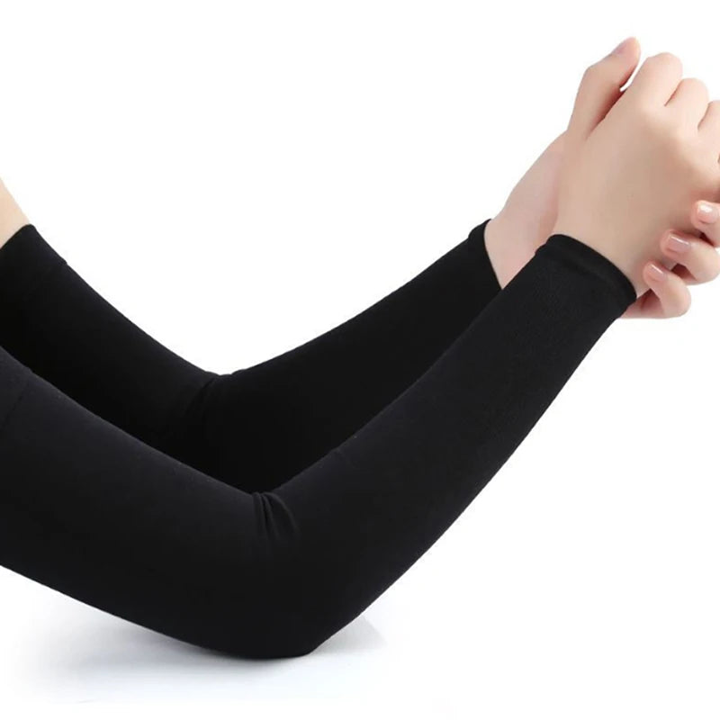 Arm Sleeve For Sun Protection Warmer Camouflage Solid Color Half Finger Golf Cycling Long Gloves Running