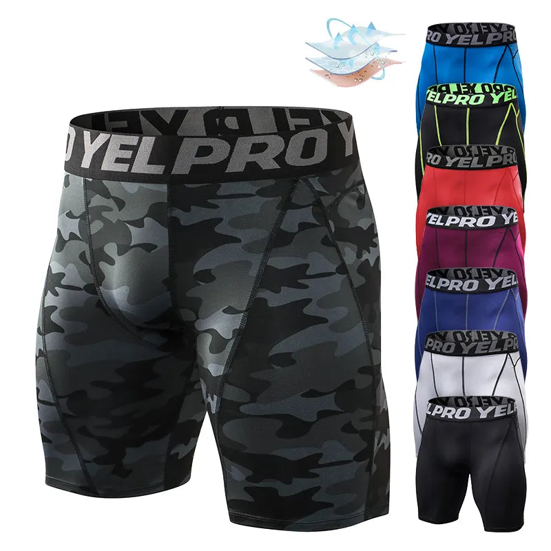 Men Fitness Compression Shorts Running Training Sport