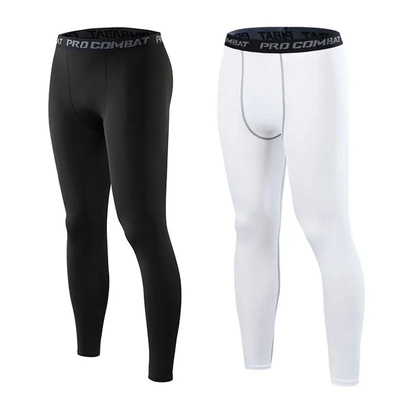 Compression pants men tight leggings thin elastic bottom