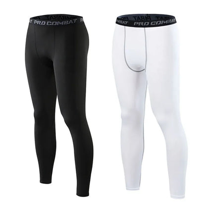 Compression pants men tight leggings thin elastic bottom