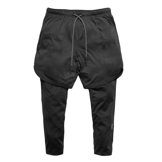 New Running Sweatpants Mens Shorts Leggings 2 in 1