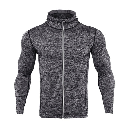 Mens Running Jackets Fitness Sports Coat Hooded
