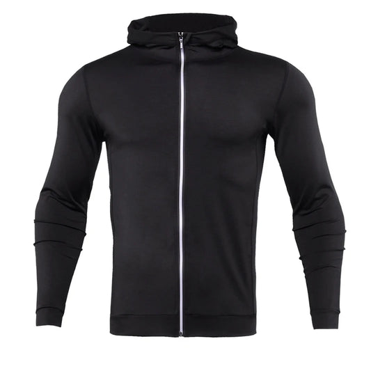 Mens Running Jackets Fitness Sports Coat Hooded