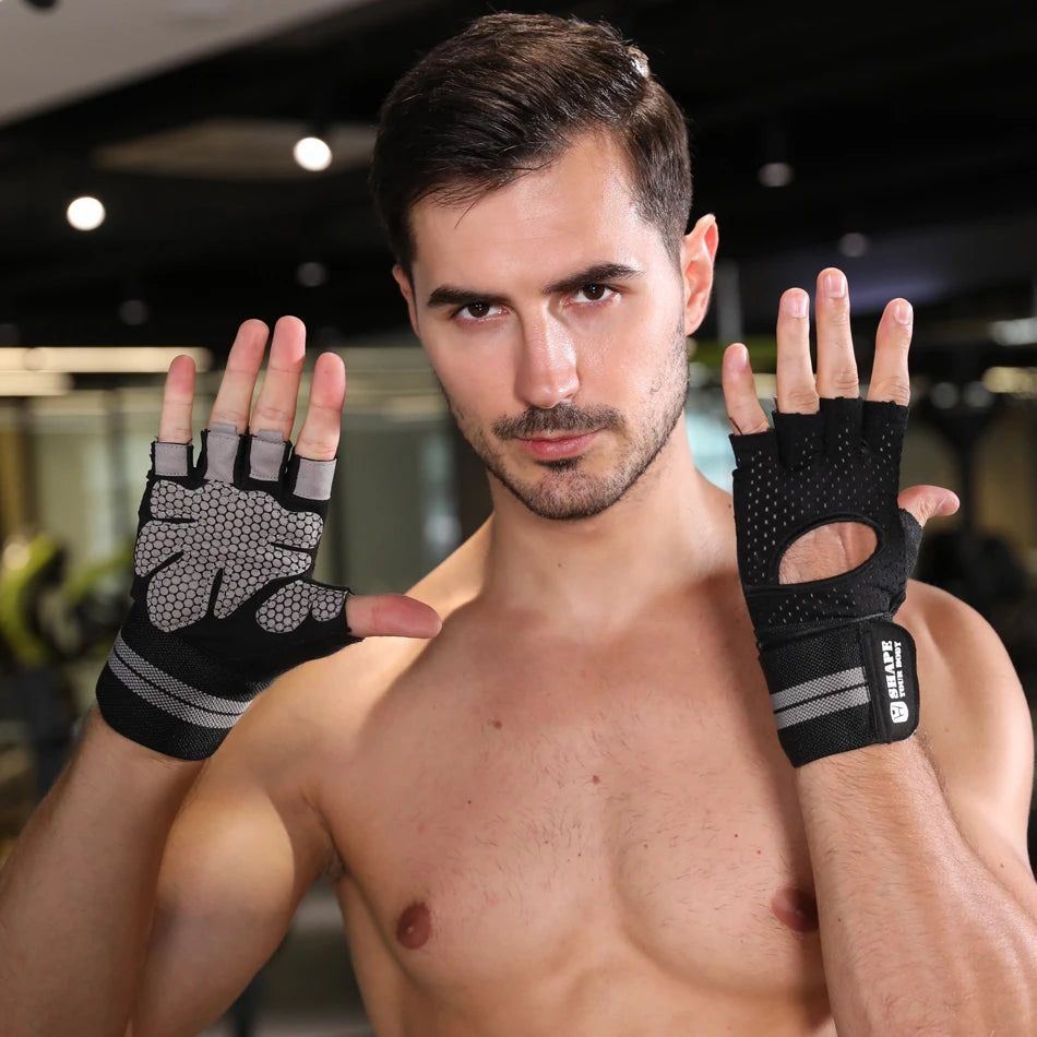 WorthWhile Half Finger Gym Fitness Gloves with Wrist