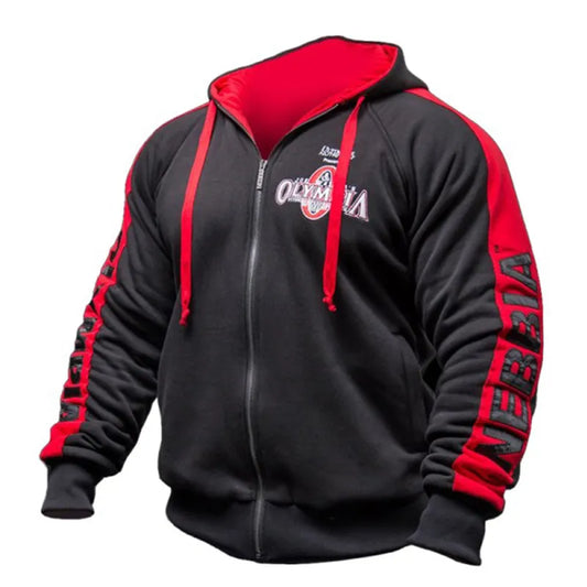 OLYMPIA Men Gyms Hoodies Gyms Fitness Bodybuilding