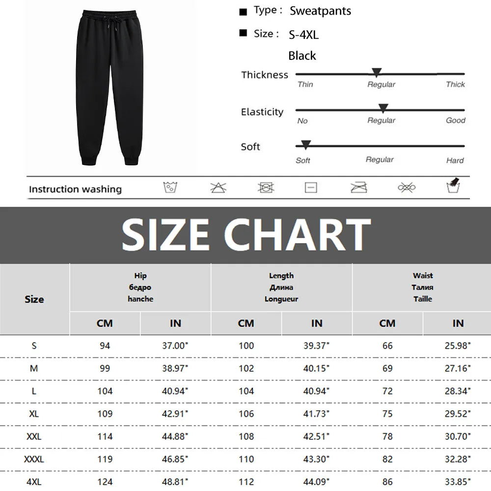 Men's Sweatpants Spring Autumn Fleece Pants Sport