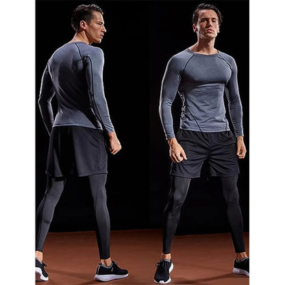 Compression Long Sleeve T Shirt Men Elastic Training