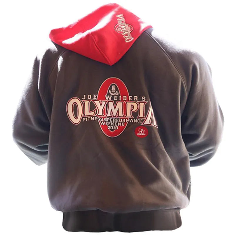 OLYMPIA Men Gyms Hoodies Gyms Fitness Bodybuilding