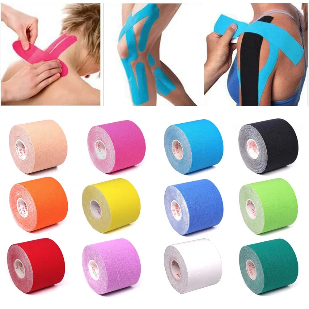 Sports Waterproof Kinesiology Tape Stickers Athletic Bandage Muscle Recovery Protector Strapping Pain Relief Tennis Gym