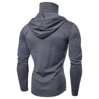 Men Athletic Hoodies Fashion Slim Fit Long Sleeve