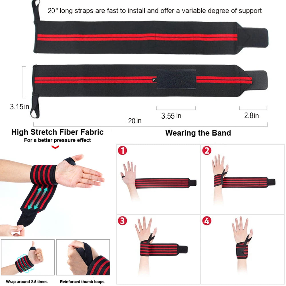 Fitness Wrist Wraps Weight Lifting Gym Wrist Straps